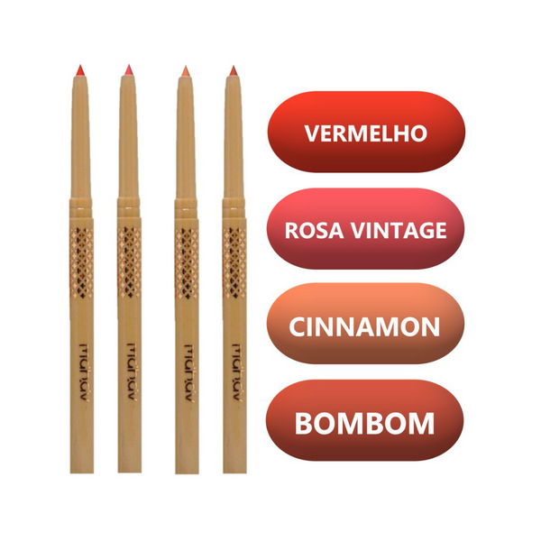 LÁPIS LABIAL CONTORNO E BATOM - MAHAV