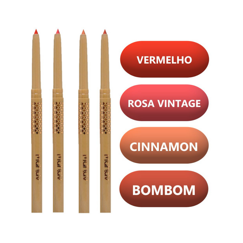 LÁPIS LABIAL CONTORNO E BATOM - MAHAV