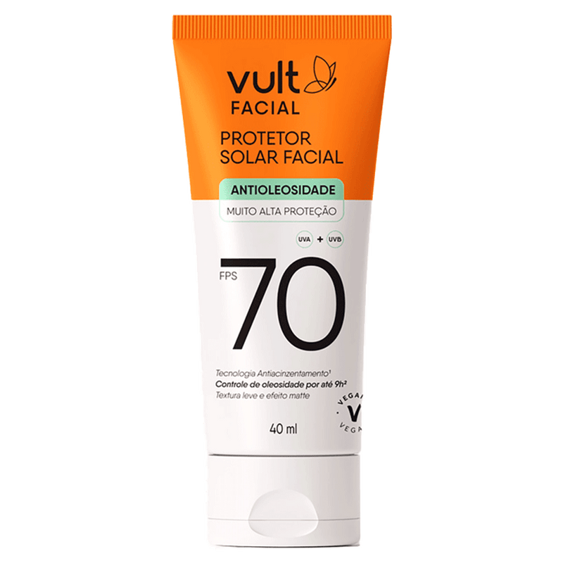 PROTETOR SOLAR FACIAL ANTIOLEOSIDADE - VULT