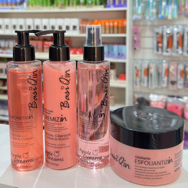 KIT CUIDADO CORPORAL ESFOLIANTE HIDRATANTE BODYSPLASH SABONETE - BASIQIN