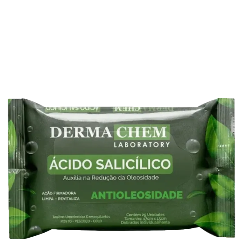 LENÇO DEMAQUILANTE ACÍDO SALICÍLICO - DERMA CHEM