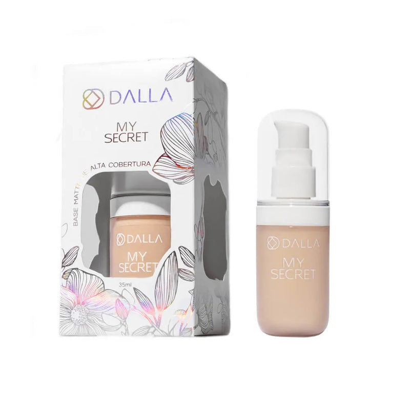 BASE LÍQUIDA DE ALTA COBERTURA MY SECRET - DALLA MAKEUP