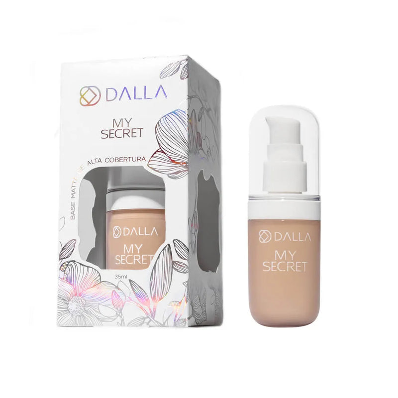 BASE LÍQUIDA DE ALTA COBERTURA MY SECRET - DALLA MAKEUP