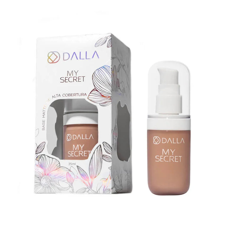 BASE LÍQUIDA DE ALTA COBERTURA MY SECRET - DALLA MAKEUP