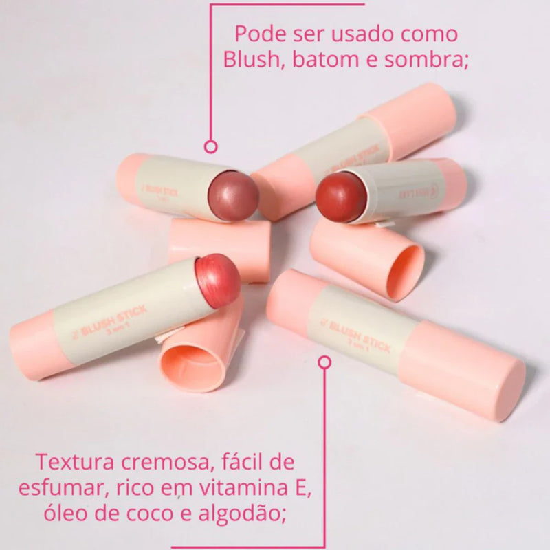 BLUSH STICK 3 EM 1 - MISS LARY