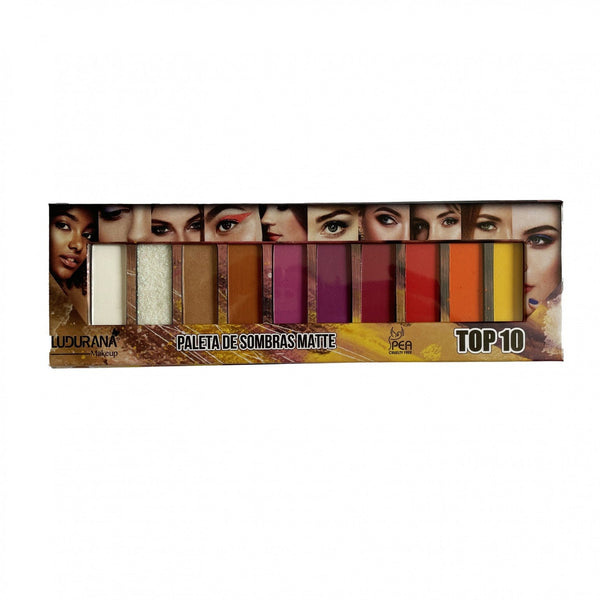 PALETA DE SOMBRAS MATTE TOP 10 - LUDURANA