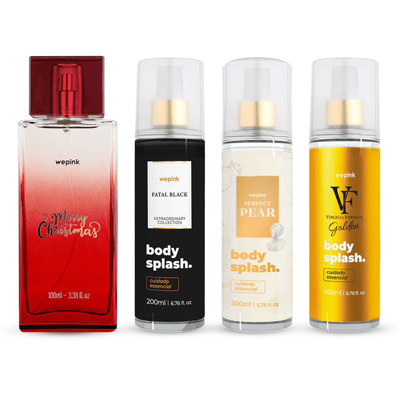 Kit Merry Christmas + Body Splash Fatal Black + VF Golden + Perfect Pear - Wepink