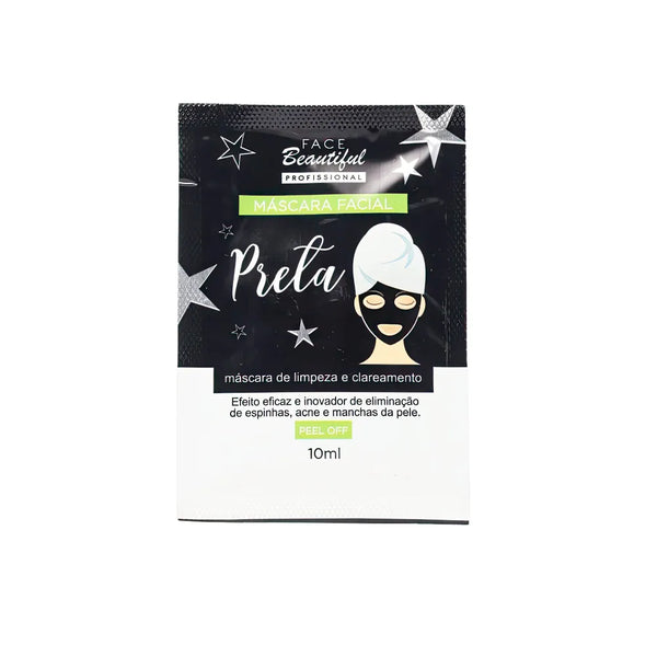 MÁSCARA FACIAL PRETA - SACHÊ - FACE BEAUTIFUL